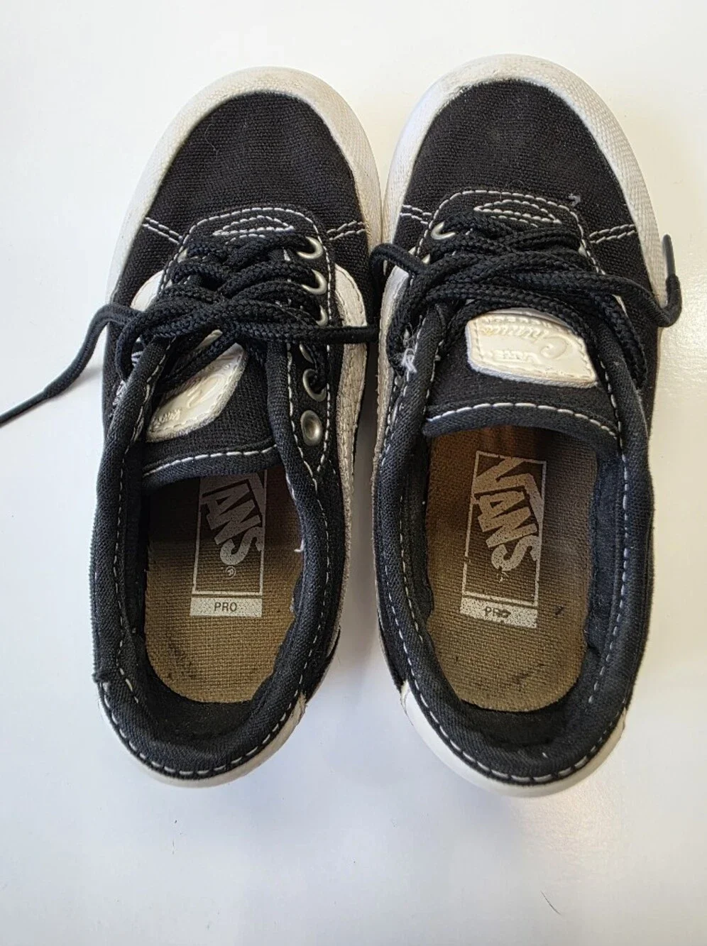 Vans Chima Ferguson Pro Black White Kids Skate Shoes Youth 10.5